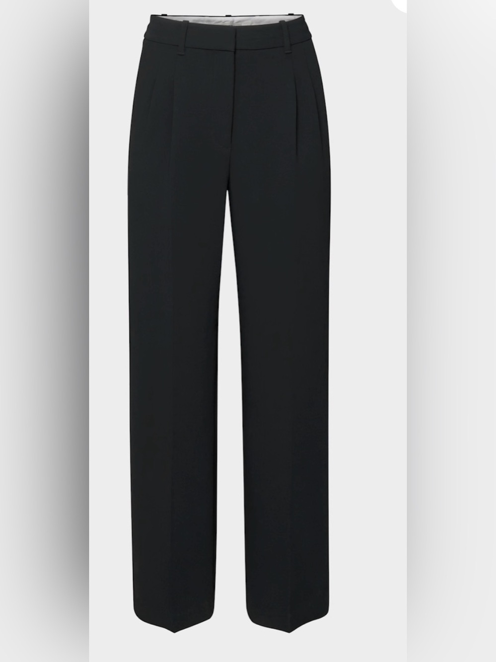 Aritzia Black High-Rise Wide-Leg Trousers